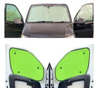 Thermal Blinds Compatible With VW Transporter T6 (Years 2016-2020) (Full Set LWB With Barn Doors & Factory Fitted Rain Sensor) With Backing Colour in Flourescent Yellow, Reversible
