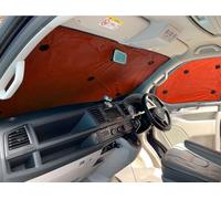 Thermal Blinds Single Window Kits Compatible with Peugeot Partner & Teepee (2007-2018) Second Generation (Front Set Of Blinds) With Backing Colour In Tango Orange