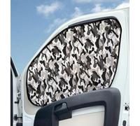 Thermal Blinds Single Window Kits Compatible with Volkswagen ID Buzz (2022-Date) (2 Middle Window Blinds) With Backing Colour In Snow Camo