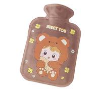 Thermal Bottle, Velvety Fleece Sack, Winter Sleep Aide, Leak Proof Screw Cap Function, Soothing Body Temperature Relief Gear, Travel Friendly Size, Compact Rectangular Profile Silver Ash