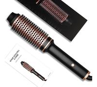 Thermal Brush - 38mm Heated Hot Brushes for Hair Styling - Round Heated Curling Iron Create Natural Curls - 10 Temperature Settings to Make Hair Smoother & Shinier - Dual Voltage - UK Plug