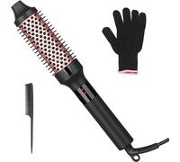 Thermal Brush, Curling Iron Brush for Curls & Volume, 38mm Hair Curling Comb Heated Round Brush for Smoother Style, Dual Voltage