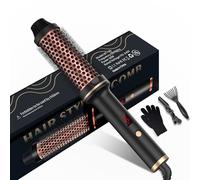 Thermal Brushes Ionic, Thermal Brush 38MM, Double PTC Round Brushs Heated Curling Iron Temp 120-210°C, Heat Brushes, Volumative Create Root Volume & Loose Curls