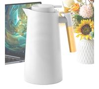 Thermal Carafe - 1000ml Glass Lined Coffee Pitcher, Insulated Beverage Dispenser | Leak-Proof Water Pitcher, Tea Jug, and Coffee Pot for Home, Camping, Travel, and Restaurant Use