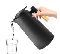 Thermal Carafe, Glass Lined Coffee Pitcher, 1000ml Vacuum Insulated Jug, Heat Retaining Beverage Container 13.5x13.5x25cm/5.3x5.3x9.8in, for Travel, Camping, Restaurant, Home Use