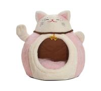 Thermal Cat House - Semi Closed Pet Den, Dome Shape Animal Nest With Soft Plush Cushion And Heat Reflective Lining, Comfortable Indoor Refuge With Washable Mat, For Cold Season Apartment Bedroom