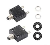 Thermal Circuit Breaker 30A DC50V AC125V AC250V Reset Push Button Type for Generators Air Compressors