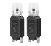 Thermal Circuit Breaker, 8A/10A/12A Overload and Short-Circuit Protection Switch, AC125/250V DC50V, Plastic+Metal Housing, for Industrial Mot(10A)