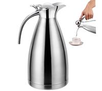 Thermal Coffee Carafe 2L Stainless Steel Insulated Carafe Keep Water Hot for 24 Hours Lakeage-Proof Water Jug for Winter Coffee Beverage Dispenser