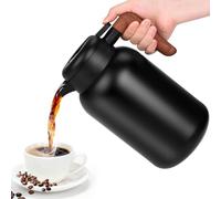 Thermal Coffee Carafe, 68oz Stainless Steel Double Wall Vacuum, Carafes for Keeping Hot, Large Carafes for Hot Liquids, Cold Drinks, Tea (Black)