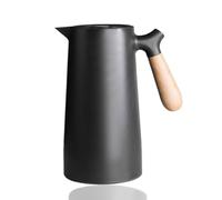 Thermal Coffee Carafe, Double Walled Coffee Dispenser Insulated Carafe for Coffee, Tea Heat Retention(Black)