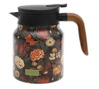 Thermal Coffee Carafe Jugs Stainless Steel Double-Walled Vacuum Insulated Coffee Pot with Handle and Built in Infuser Vacuum Jug Tea Kettle for Juice, Milk, Tea, Water(Black)