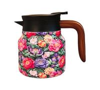 Thermal Coffee Jug - Stainless Steel Tea Kettle with Infuser Vintage Floral Kettle Teapot | Thermal Jug, Insulated Teapots for Family Gatherings, Burea Breaks