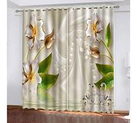 Thermal Curtains Eyelet 3D Print Pattern Fashion Swan Carving Thermal Insulated Blackout Curtain For Windows 78x78 Inch 2 Panels Set For Living Room Boy Girl, Kids Bedroom