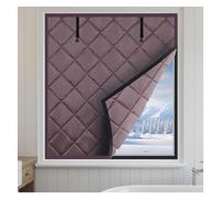 Thermal Curtains for Winter to Keep Cold Out Insulated Window Blanket Thermal Window Insulation Cover Kit with Heavy Cotton Oxford Cloth for Home RV Attic(Brown,W140*H240cm)