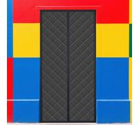 Thermal Door Curtain 110 x 228 cm Thickened Windproof Waterproof Windproof Temporary Curtains Keep Warm in Winter Cool in Summer for Home, Office and Store, Black