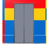 Thermal Door Curtain 130 x 208 cm Thickened Windproof Waterproof Windproof Temporary Curtains Keep Warm in Winter Cool in Summer for Home, Office and Store, Silver Gray