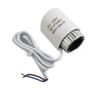 Thermal Electric Actuator with Normally Open/Close Operation for Underfloor Heating Manifold, 230V 2W, Retardant Material, and IP54 Protection Rating (Green Normally Open)