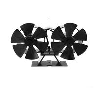 Thermal Energy Stove Fan with 12 Blades for High Speed Air Flow, Fuel Saving Operation, and Enhanced Fireplace Heat Circulation