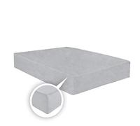 Thermal Flannelette Fitted sheets 25cm-100% Brushed Cotton Flannel Fitted Sheets-Warm & Cosy Thermal Fitted sheets-Elasticated Corners Fitted Bed Sheets (Grey, King)
