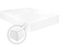 Thermal Flannelette Fitted sheets 25cm-100% Brushed Cotton Flannel Fitted Sheets-Warm & Cosy Thermal Fitted sheets-Elasticated Corners Fitted Bed Sheets (White, Single)