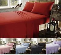 Thermal Flannelette Plain Flat Bed Sheets, 100% Brushed Cotton Hypoallergenic Luxury Top Sheet (King 245 x 245 cm, Cream)
