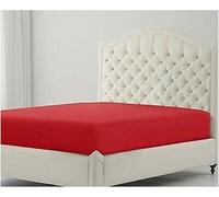 Thermal Flannelette Super Comfy with Brushed Cotton Extra Deep Fitted Sheets + Pair of Pillow Case (Red, Double)