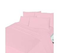 Thermal Flannelette Top/Flat Sheets, Soft Brushed Cotton Sheets (Pink, Double)