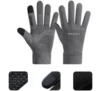 Thermal Fleece Lined Cycling Gloves Winter Waterproof Warm | Soft thermal fleece interior, heat retention technology, polyester material, black grey options