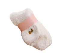 Thermal Fleece Slipper Socks, Soft Top Bed Socks For Women - Ladies Short Stockings Fluffy Sock With Non Slip Grips Soft Sleep Sockings Winter Thermal Socking For Home Floor Sleeping