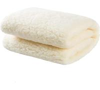 Thermal Fleece Underblanket 30cm Deep Fitted Bed Sheet Cover Style, Fluffy Warm Teddy Sherpa Breathable Nosiless Under Blanket Protector Covers (Cream, Double Bed)