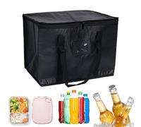 Thermal Food Bag | Reusable Storage Bag | Heavy Duty Foldable Cooler Bag for Groceries, Takeaways, Picnics and Travel | Waterproof Portable Container for Out