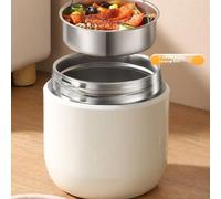 Thermal Food Container 1500ml, Double-Layer 304 Stainless Steel Lunch Box with Lid, 24-Hour Freshness for Office Workers(A)
