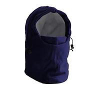 Thermal Fur Fleece Lined Balaclava Multifunctional Face Mask Winter Outdoor Warm Hood Ski Windproof Headcover Heat Holding Unisex Neck Cover (Navy Blue, Adult)