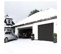 Thermal Garage Door Insulation Cover 2.4m 3.0m 3.7m 4.3m 4.9m Garage Door Screen for Winter Magnetic Weatherproof Curtain for Carports Workshop Waterproof Windproof Soundproof(Black,4.9x2.4M/16x8FT)