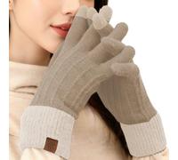 Thermal Gloves, Knitted Touchscreen For Winter Thermal Insulated Outdoor Cycling Cold Weather Windproof Warm Mittens