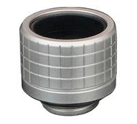 Thermal Grizzly DeltaMate HT16 Hard-Tube Water Cooling Fitting - G1/4'' Thread, CNC-Machined Brass Matte-Nickel, Knurled Compression Ring for 16 mm OD Hard Tubing