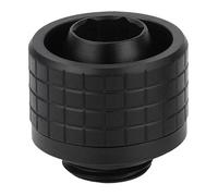 Thermal Grizzly DeltaMate ST16 Soft-Tube Water Cooling Compression Fitting - G1/4'' Thread, CNC-Machined Brass Matte-Black, Knurled Compression Ring for 10 mm ID / 16 mm OD Flexible Tubing