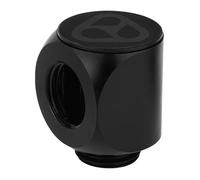 Thermal Grizzly DeltaMate Rotary - 90° Black Water Cooling Fitting - G1/4'' Thread, CNC-Machined Brass Matte-Black