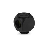 Thermal Grizzly DeltaMate Rotary T Fitting - Black G1/4 Male + Dual Female Tee Connector for Custom PC Water-Cooling