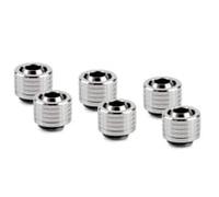 Thermal Grizzly DeltaMate ST16 Hard Tube Gloss Nickel 6 Pack Fittings - 16mm