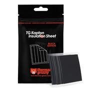 Thermal Grizzly TG Kapton Sheet Black 50x Polyimide Insulation | Electrically insulating, Black Edition, 30 um, 5 kV, 260 C, SMD protection, CPU, GPU, liquid metal, KryoSheet