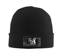 Thermal Hat His Fight is Our Fight Lung Cancer Awareness Lightweight Running Caps Baggy Brimless Hat for Travel Teens Guys