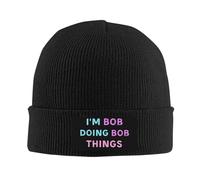 Thermal Hat I'm Bob Doing Bob Things Knitted Cap Comfortable Running Hat Unisex Beanie for Guys Mens Outdoor