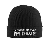 Thermal Hat of Course I'm Right I'm Dave Soft Running Caps Universal Beanie for Men for Yoga Daily Wear Women