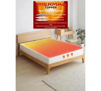 Thermal Heat Retaining Mattress Toppers Super Soft Warm Cosy Self Heating Mattress Toppers With Elasticated Corner Straps (Single)