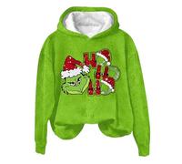 Thermal Hoodie Grinch Christmas Jumpers Grinch Clothes Grinch Sweatshirt Matching Hoodies The Grinch Jumper Grinch Gift Giant Hoodie Christmas Hoodies For Women Ladies Fleece Hoodie Hoodies