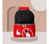 Thermal Insulated 5 Piece Breast Milk Cooler Bag, Insulated Baby Nursing Bag Portable Bottle Cooler Backpack Practical Breastmilk Storage Backpack for Daily Outings (Black Red)