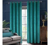Thermal Insulated Blackout Velvet Curtains for Bedroom & Living Room Grommet Top Drapes 1 Panel Elegant Green W66 x H90 Perfect Light Blocking & Energy Saving
