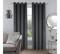 Thermal Insulated Blackout Velvet Curtains for Bedroom & Living Room Grommet Top Drapes Dark Gray 90"x90" Elegant Window Treatment 1 Panel